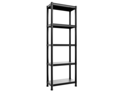 Titan S Estante Modular Com 5 Prateleiras 60x30xh180 Cm Em Resina Preta Boudech