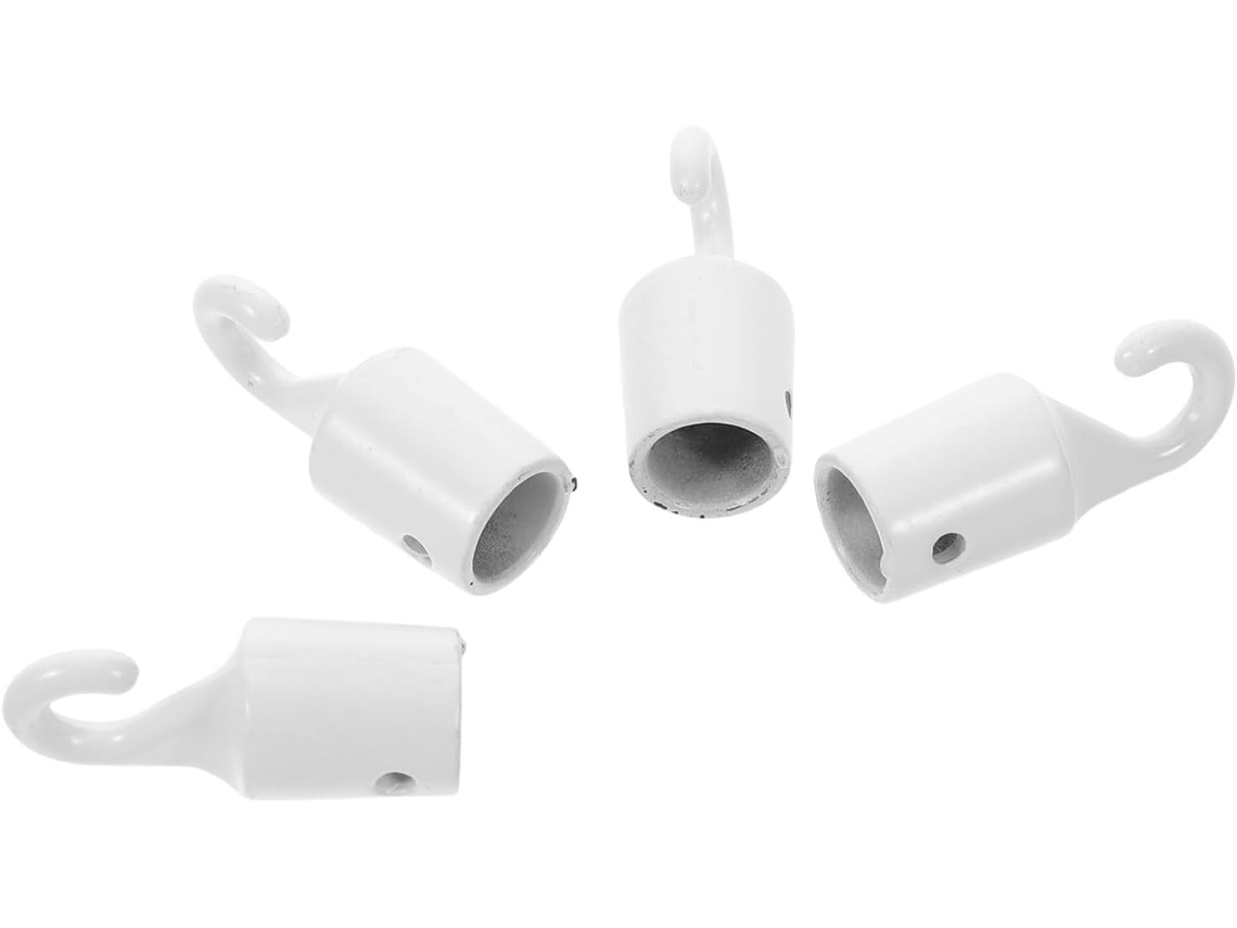 Conjunto De 4-ganchos Brancos Para Cortinas E Persianas Fomiyes, Em Liga Metálica Resistente, Seguros E Confiáveis Para