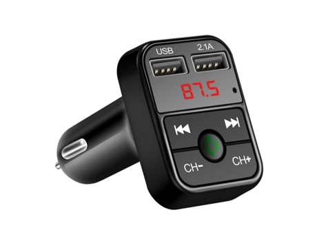 Carregador Transmissor Fm Carro RIFF Bluetooth Preto