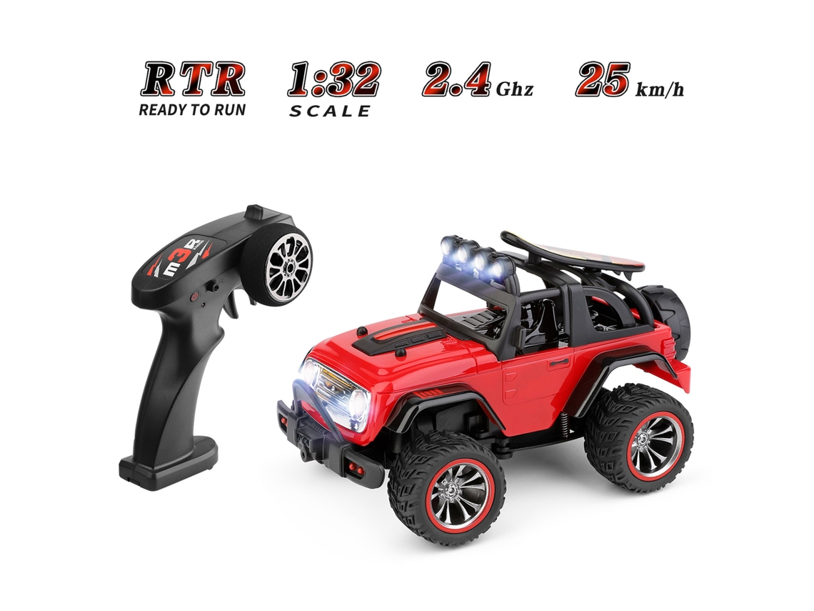 Mali carro de Controle Remoto Wltoys 322221 2.4ghz Off road 1/32 25km/h para Adultos e Crianças