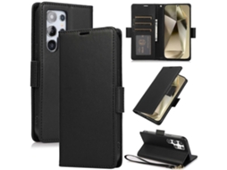 Capa De Couro Antirroubo Rfid Com Fivela Lateral Para Samsung Galaxy S25 / S24 5g