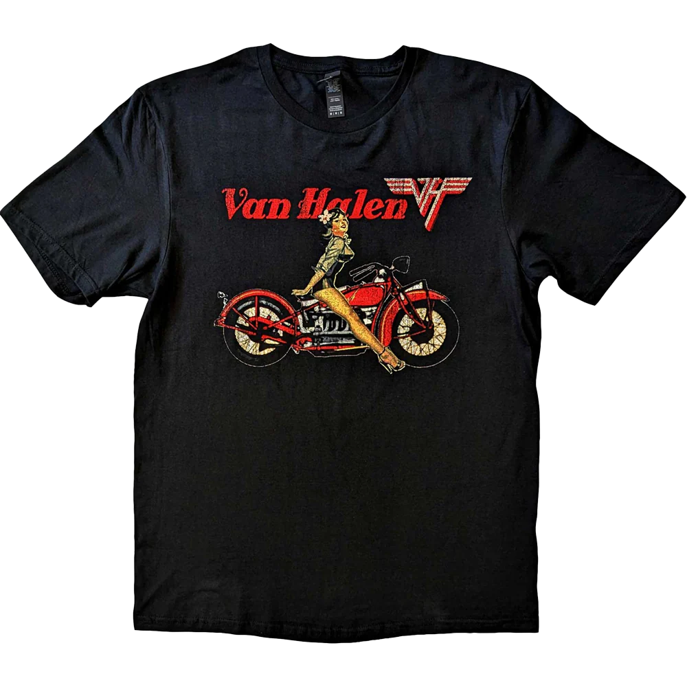 Van Halen Pin Up Motorcycle T-shirt Unisex Rockinstone Size:m