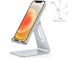 Suporte para Celular Ajustável, Compatível com Outros Smartphones, Prata