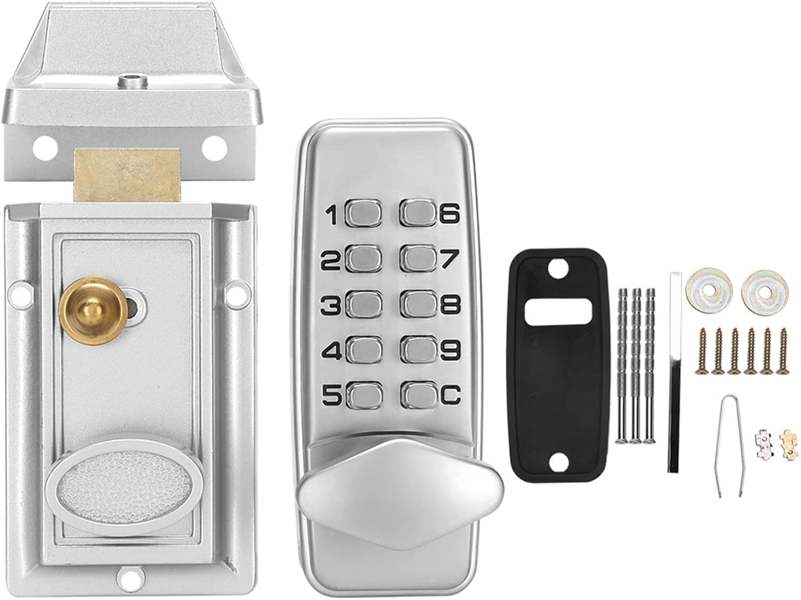 Fechadura Eletrônica Digital Liebewh Mini Com Botão De Pressão E Código, Para Uso Externo E Interno, Acessório De