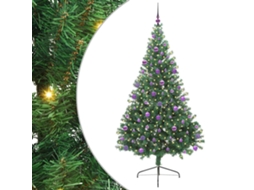 Conjunto 1 Decoração De Árvore De Natal Vidaxl Verde Pvc (210 Cm)