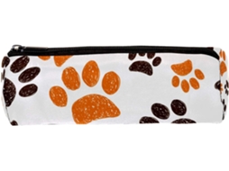 Porta-lápis com estampa de patinha de cachorrinho, organizador de mesa, organizador de cosméticos, escolar