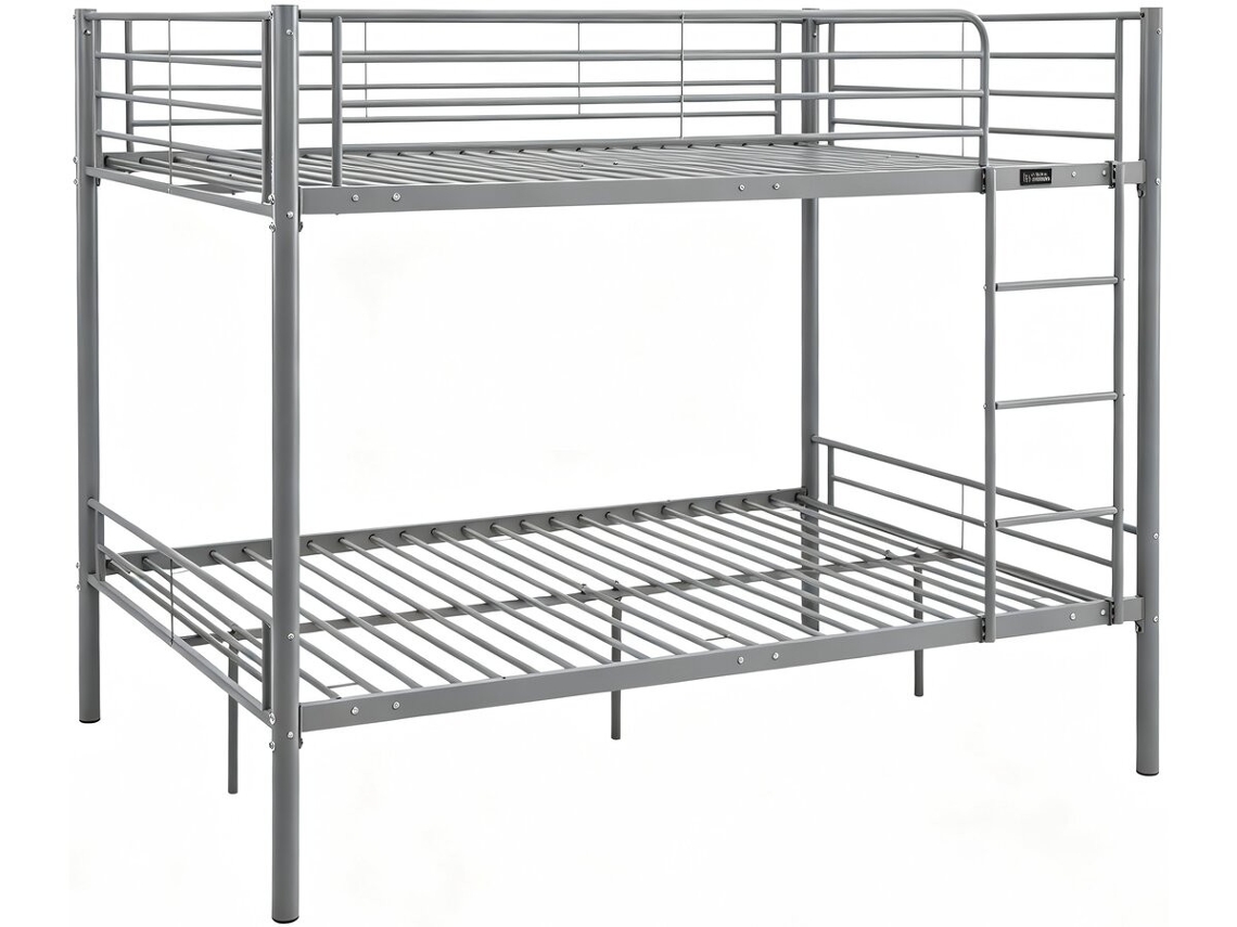 Cama de Beliche HABITAT ET JARDIN Adam, Estrado de Molas 140x190cm, Cinzento