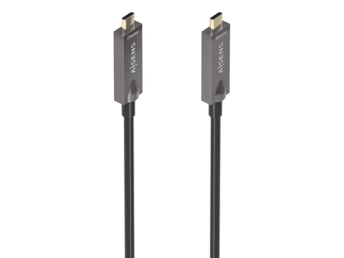 Cabo Ub 3.1 Tipo C Aien Aoc A157 0883 Ub Tipo C Macho Ub Tipo C Macho Hata 60w 10gbp 15m Negro Aisens