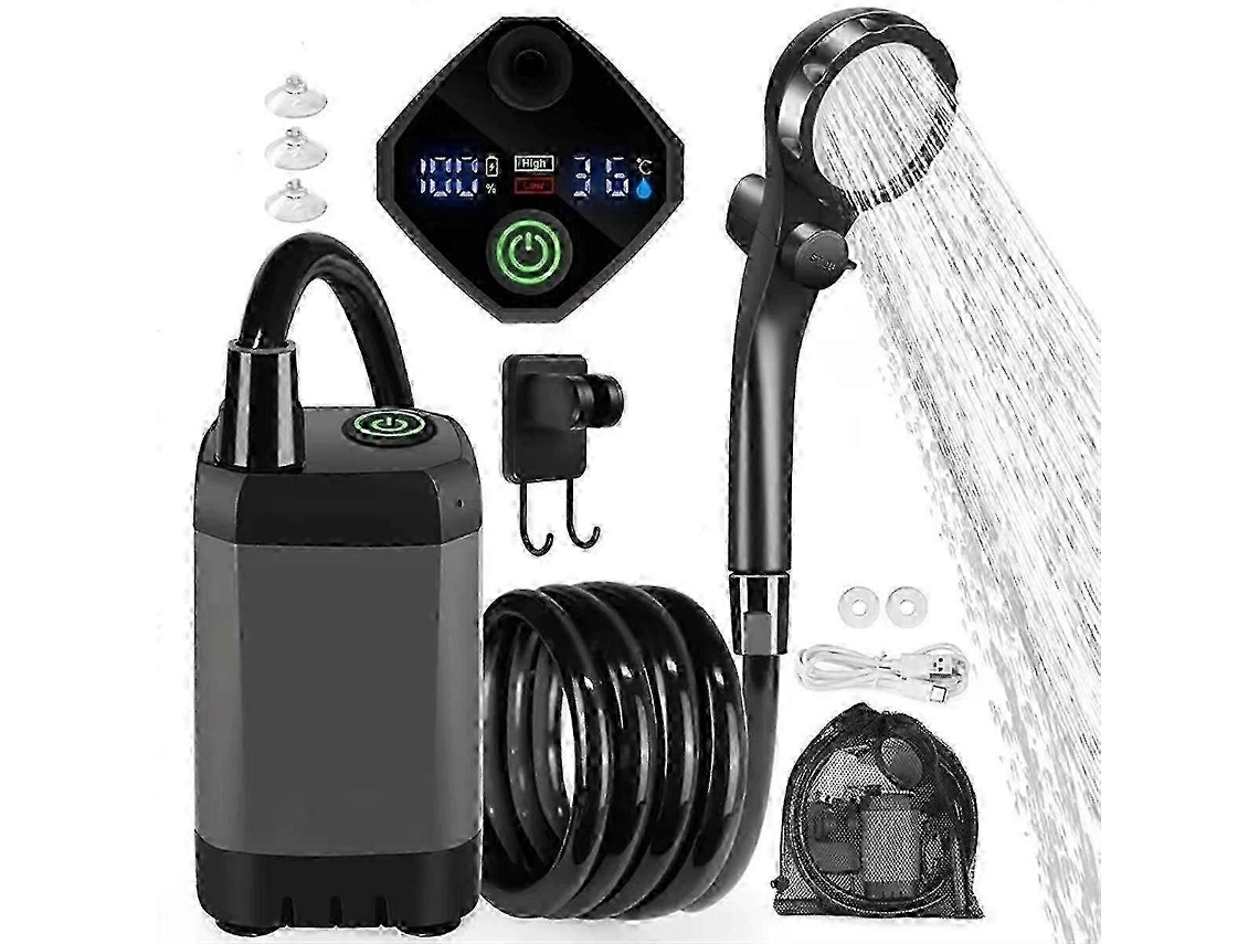 Chuveiro De Acampamento Portátil Recarregável Com Bateria De 6000mah Para Viagens Ao Ar Livre E Caminhadas PENGDSJE