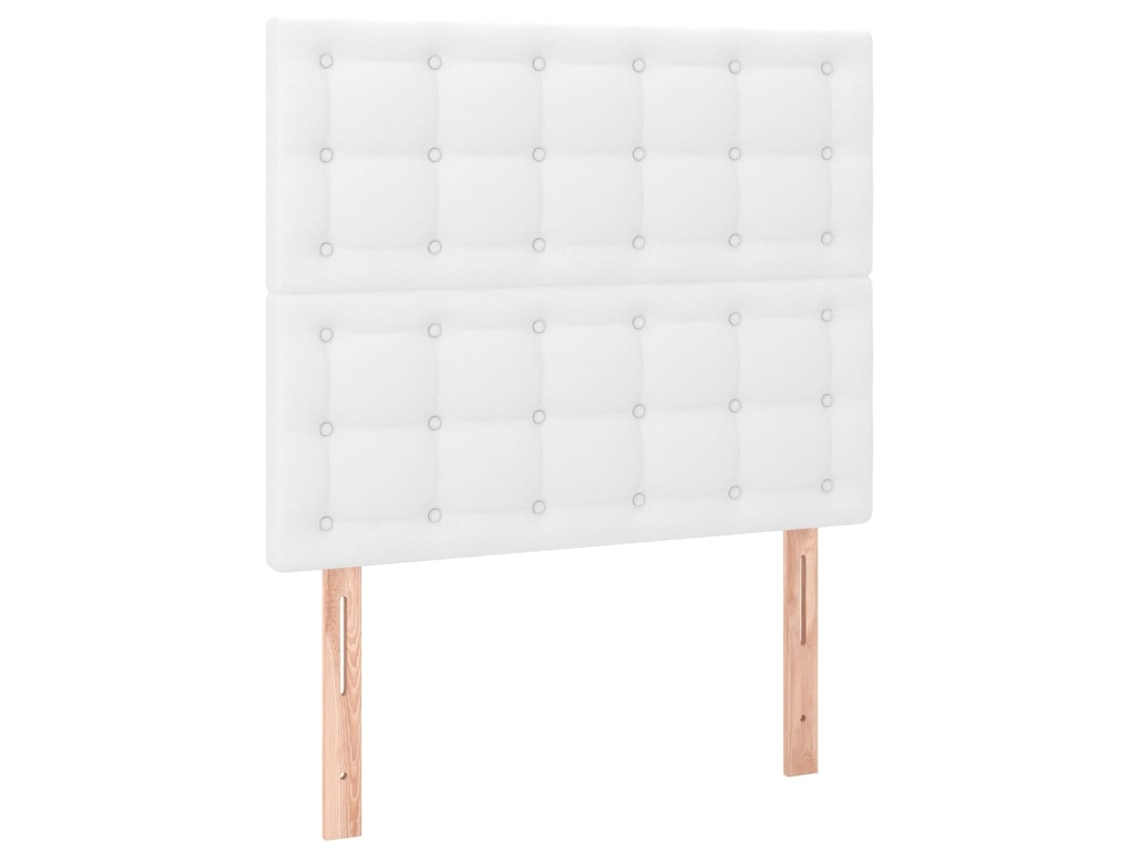 Cabeceira branca 80x5x118/128 cm em couro sintético MAISON EXCLUSIVE