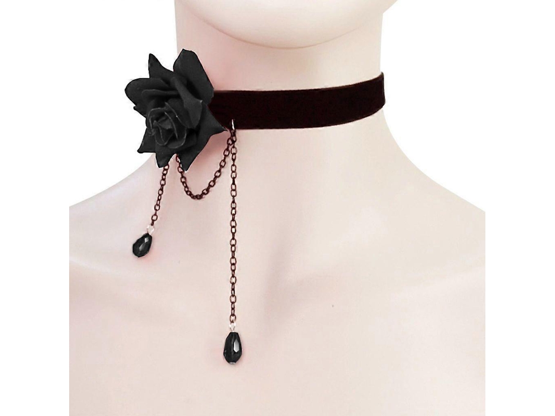 Choker Gótico Steampunk Com Borla E Pingente, Para Mulher