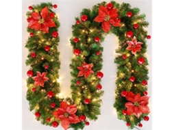 Grinalda de Natal, Decorativa 270 Cm com Luzes Led, Artificial para Árvore, Baixo Consumo, Moderno, Ergonômico, Uso Diário STELASPLEN
