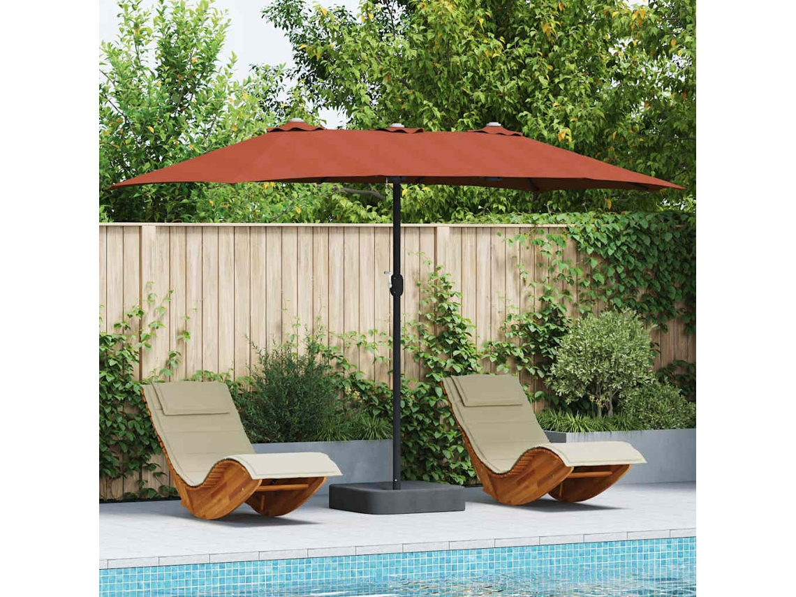 Vidaxl Guarda-sol De Jardim Terracota 385 X 209 X 244 Cm