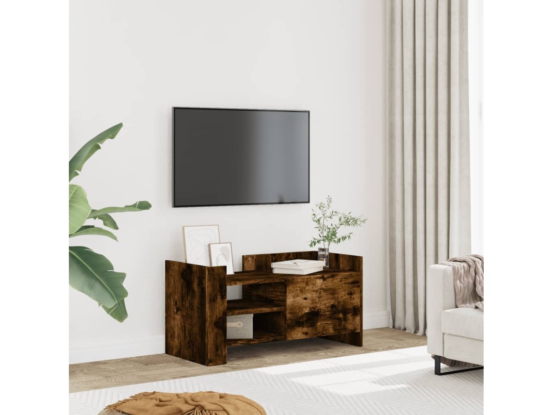 Vidaxl Móvel De Tv 80x35x40 Cm Derivados De Madeira Carvalho Fumado