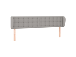 Cabeceira de Cama com Abas Tecido Cinzento Claro MAISON EXCLUSIVE (183x23x78 cm)