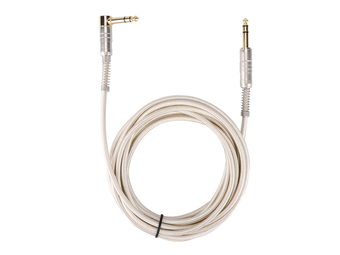 Cabo de Áudio Estéreo EOOCOO extensão de 5m com conector reto para ângulo direito