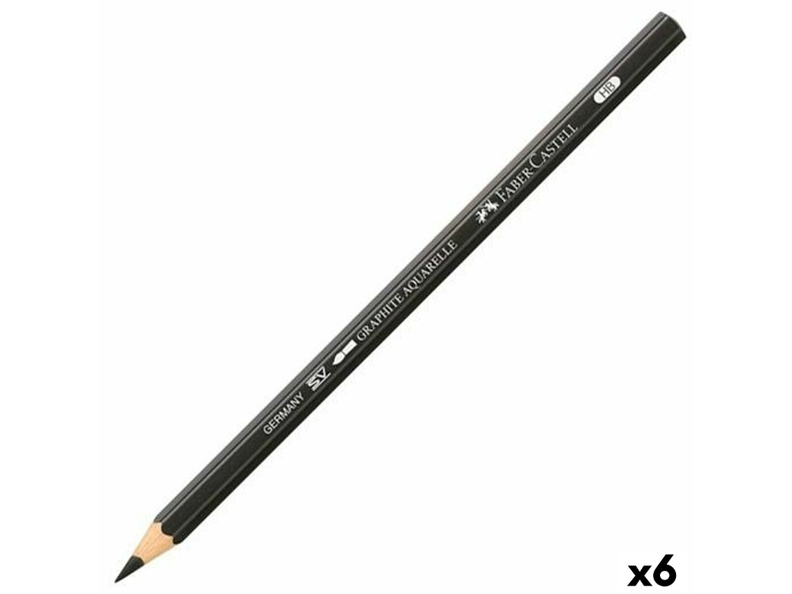 Lápis FABER-CASTELL Graphite Aquarelle Aguarela Hb 6 Unidades