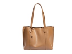 Bolsa de Ombro Grande Mulher Pu Couro Casual Capacidade Suficiente Khaki