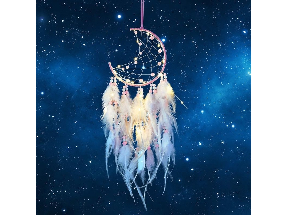 Cazador De Sueños Led Hecho A Mano Con Plumas, Decoración De Hogar Y Dormitorio 2025