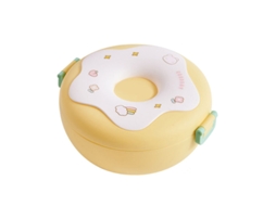 Tigela de Bento com Tampa e Forma de Donut | S/MARCA