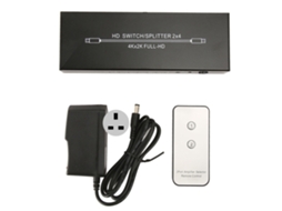 Aetheria divisor de Interface Multimídia Hd 2x4 4k 60hz com Controle Remoto Plug Uk