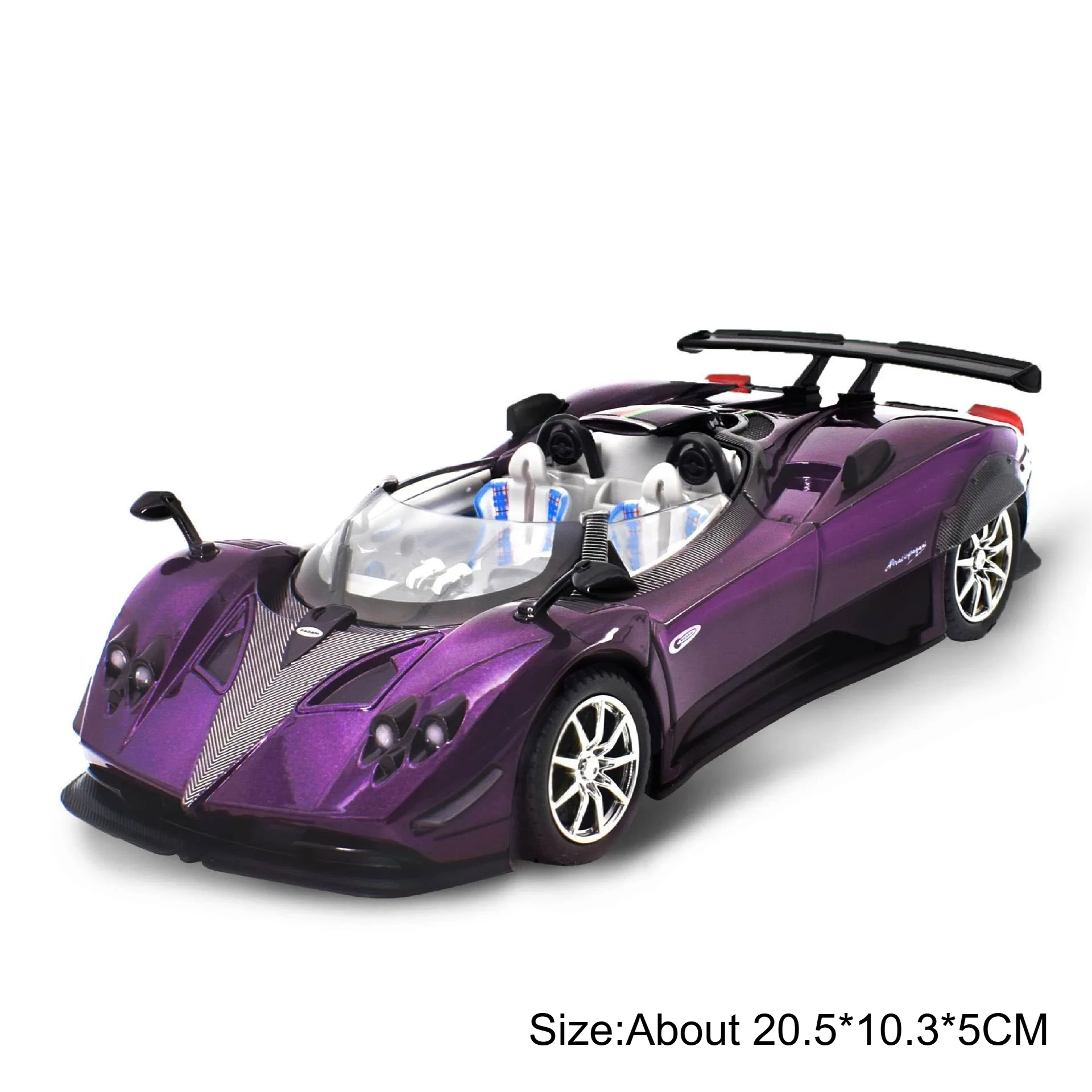 (zonda Roxo) Escala 1:24 - Miniatura De Carro - Metal Fundido - Presente