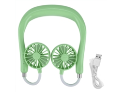 Ventilador De Pescoço Laxiscreed, Recarregável Por Usb, Compacto E Portátil Para Uso Outdoor Em Verde