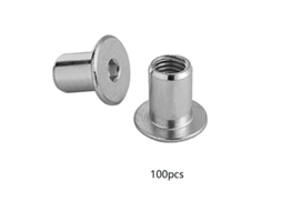 Tuerca De Cabeza Plana Con Hexagonal M6 X 15 X 10 Mm 100 Piezas Acero Galvanizado Jol