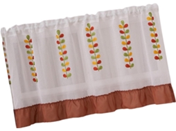 Cortinas De Poliéster Com Bordado Floral, 150x60cm, Com Opção De Bordado Decorativo.