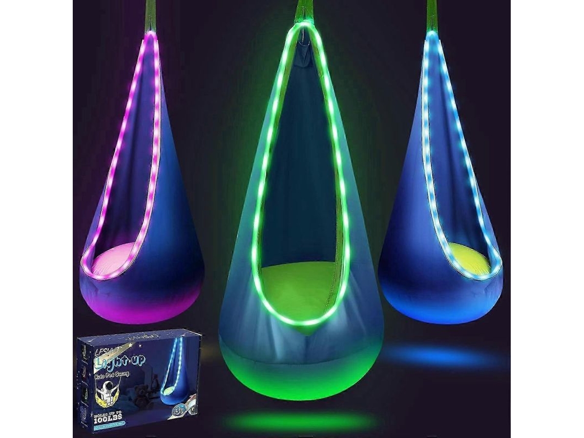Cadeira de Balanço Sensorial Led Luz Travesseiro Inflável Nova Line