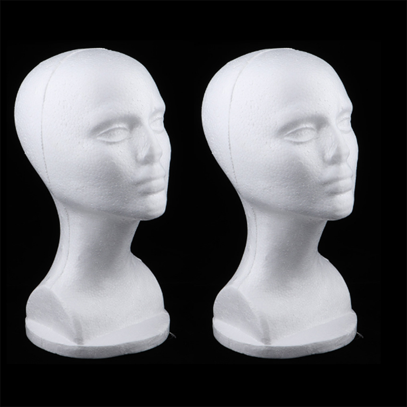 Cabeça De Manequim De Espuma Styrofoam Modelo Para Peruca Chapéu Cabelo
