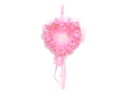 Guirlanda De Corações Artificiais Laxiscreed Para Casamentos E Aniversários - Decoração Floral Rosa