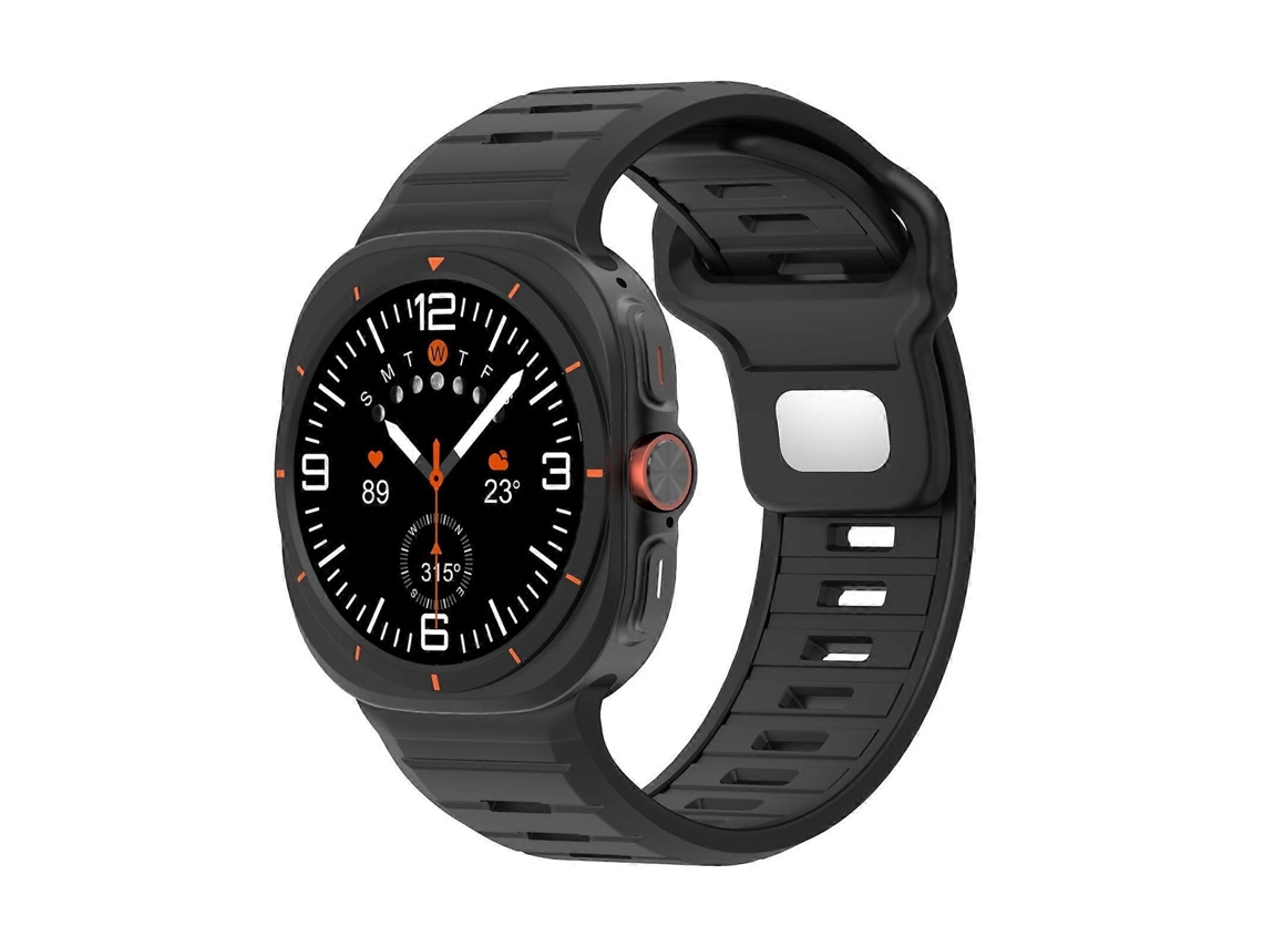 Pulseira De Silicone Bicolor Com Fecho Invertido Para Samsung Galaxy Watch Ultra 47mm