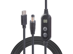 Cabo Regulador Tipo C Para 5,5 X 2,1 Mm, De Alimentação Usb 5521 Com