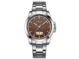 Relógio Masculino Helei H9026a-g À Prova D'água, Quartzo, Aço Inoxidável, Calendário, Mostrador Automático.
