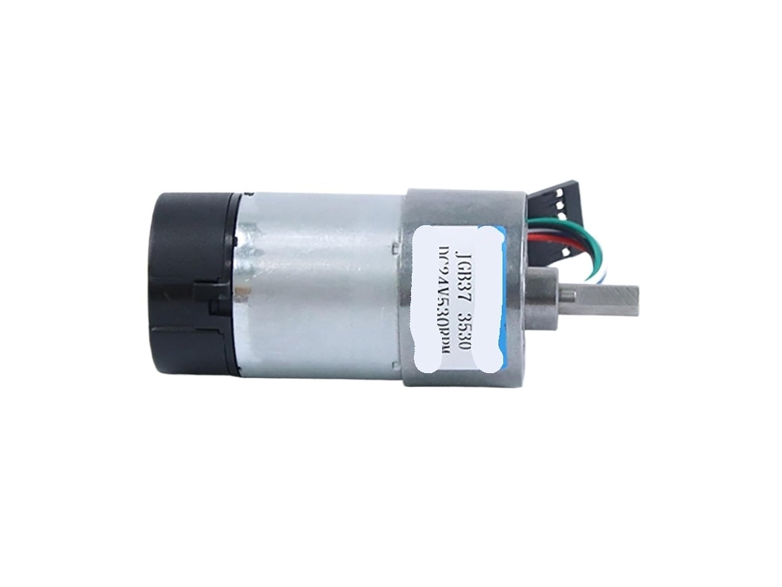 Mini Motor Cc Com Engrenagem Metálica E Encoder De Efeito Hall 24 V