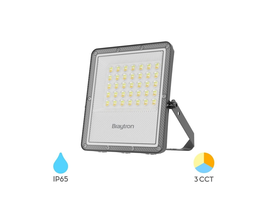 Projetor Led 30w 3in1 3300lm Ip65 Ik06 Cinza Braytron
