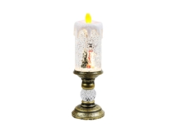 Vela De Natal Led, Alimentada Com Pilhas, Com Design De Boneco De Neve, Para Decoração Natalina. Stelasplen