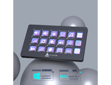 Console painel controlador desktop auxiliar teclas de atalho programáveis ??preto AJAZZ AKP153E
