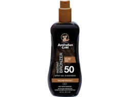 Protetor Solar AUSTRALIAN GOLD Instant Bronzer Spray Gel SPF 50 (237 ml)
