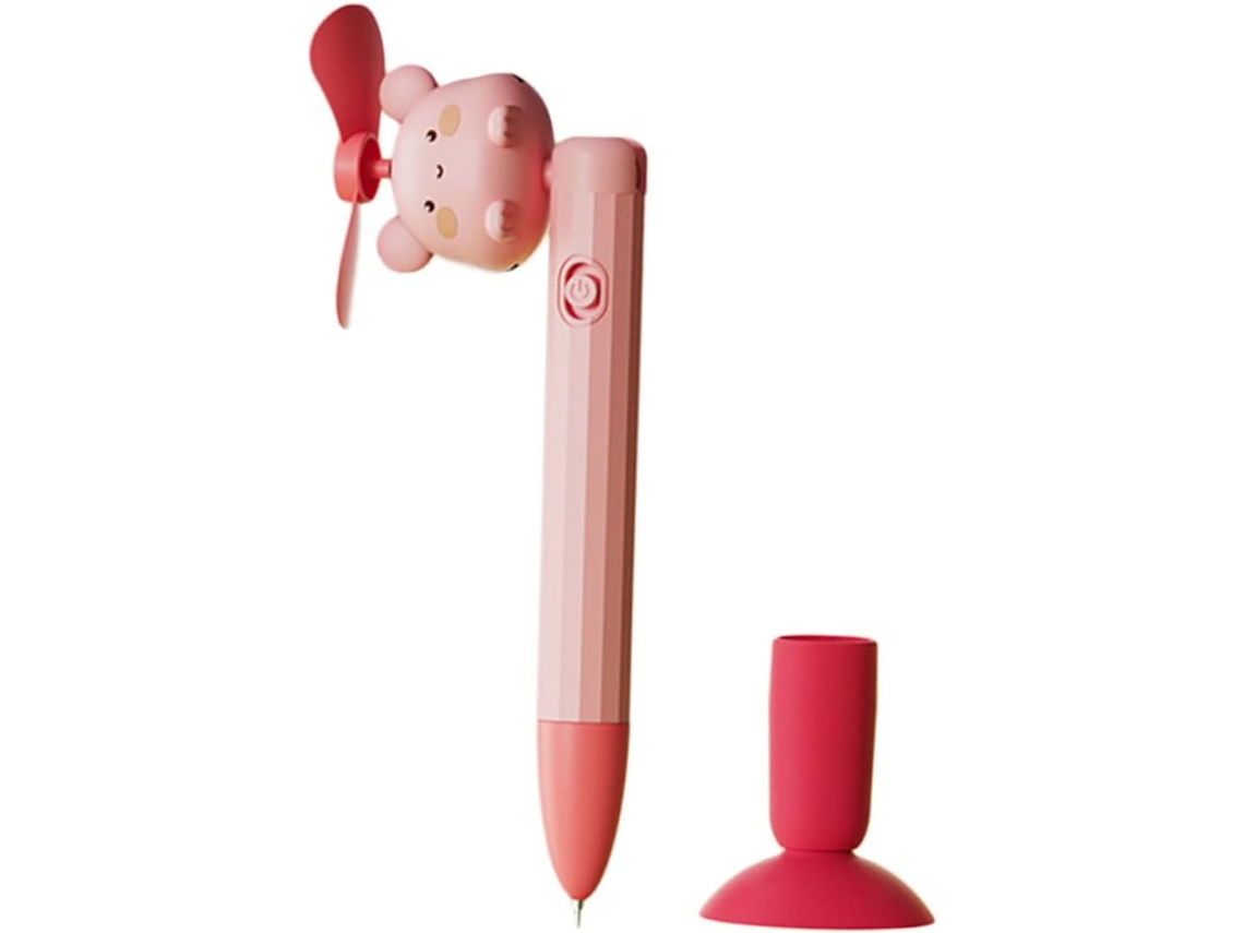 Caneta Multifuncional Totority, Escrita Suave, Mini Ventilador