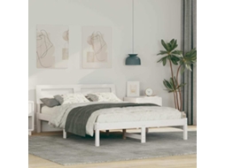 Vidaxl Estrutura Da Cama Com Cabeceira Branco 140 X 190 Cm