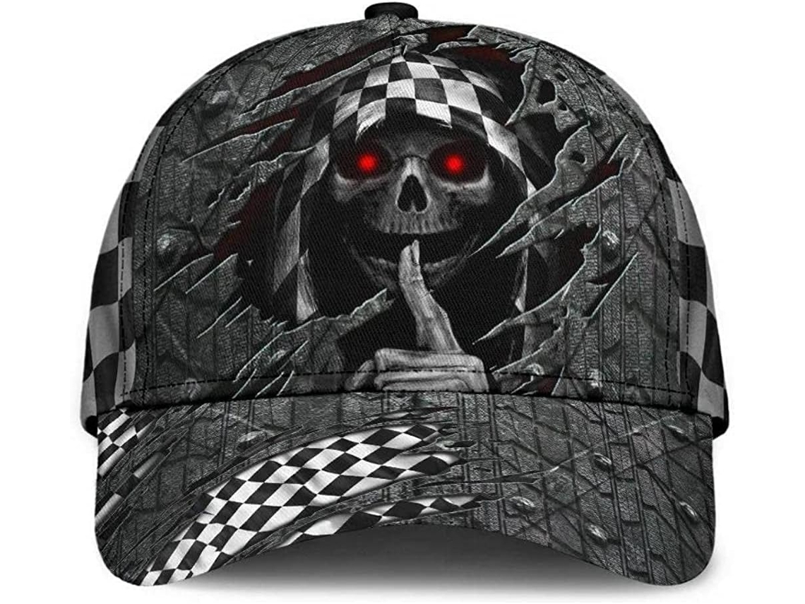 Boné de Beisebol com Viseira Broche Argola Estilo Punk | S/MARCA