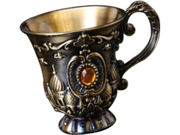 Taça De Licor Com Alça Gravada, Cálice De Bronze Antigo, Para Festas, Colecionadores, Presentes, Medieval