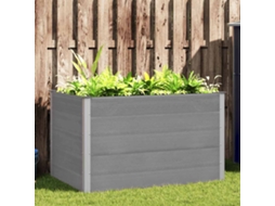 Vidaxl Canteiro Elevado Para Jardim Wpc 150x100x91 Cm Cinzento