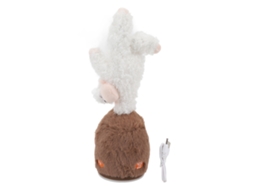 Ats brinquedo de Pelúcia Musical Dançarino Cantor Macio de Algodão Pp Divertido Elétrico para Meninos Meninas Branco