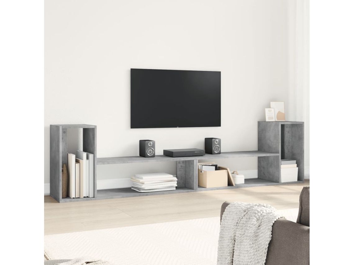 Vidaxl Móveis de Tv 2 Pcs 100x30x50 Cm Derivados Madeira Cinza Cimento