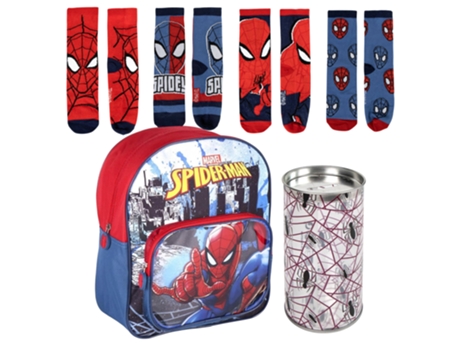 Mochila Infantil Pequena Do Homem Aranha Pacote De 4 Meias Tamanho 31 34 Licencias Infantiles