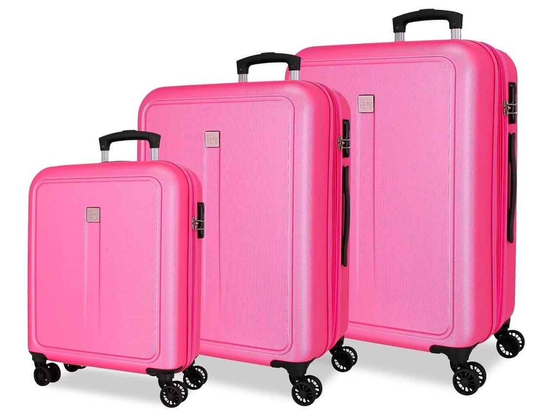 Conjunto de 3 Malas de Viagem ROLL ROAD Camboya Rosa (55/68/78cm - 37/72/108L)
