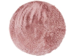 Tapete De Base Fina E Flexível Extra Macio Rosa Diâmetro 120